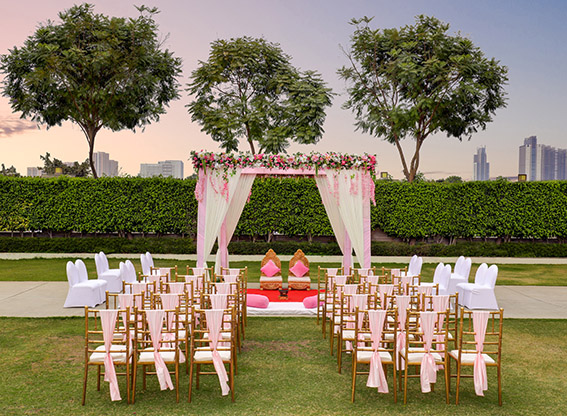 Lawn Wedding Setup